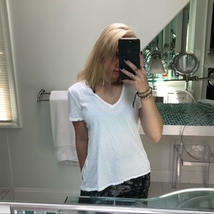 White Ralph Lauren Polo v neck tee